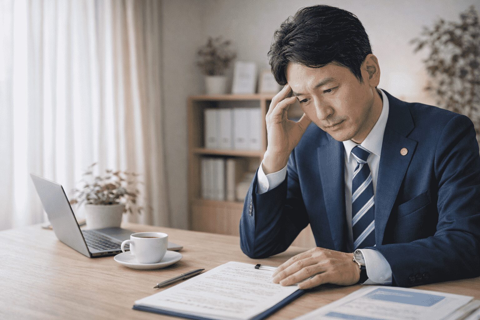 業務に悩む経営者のイメージ