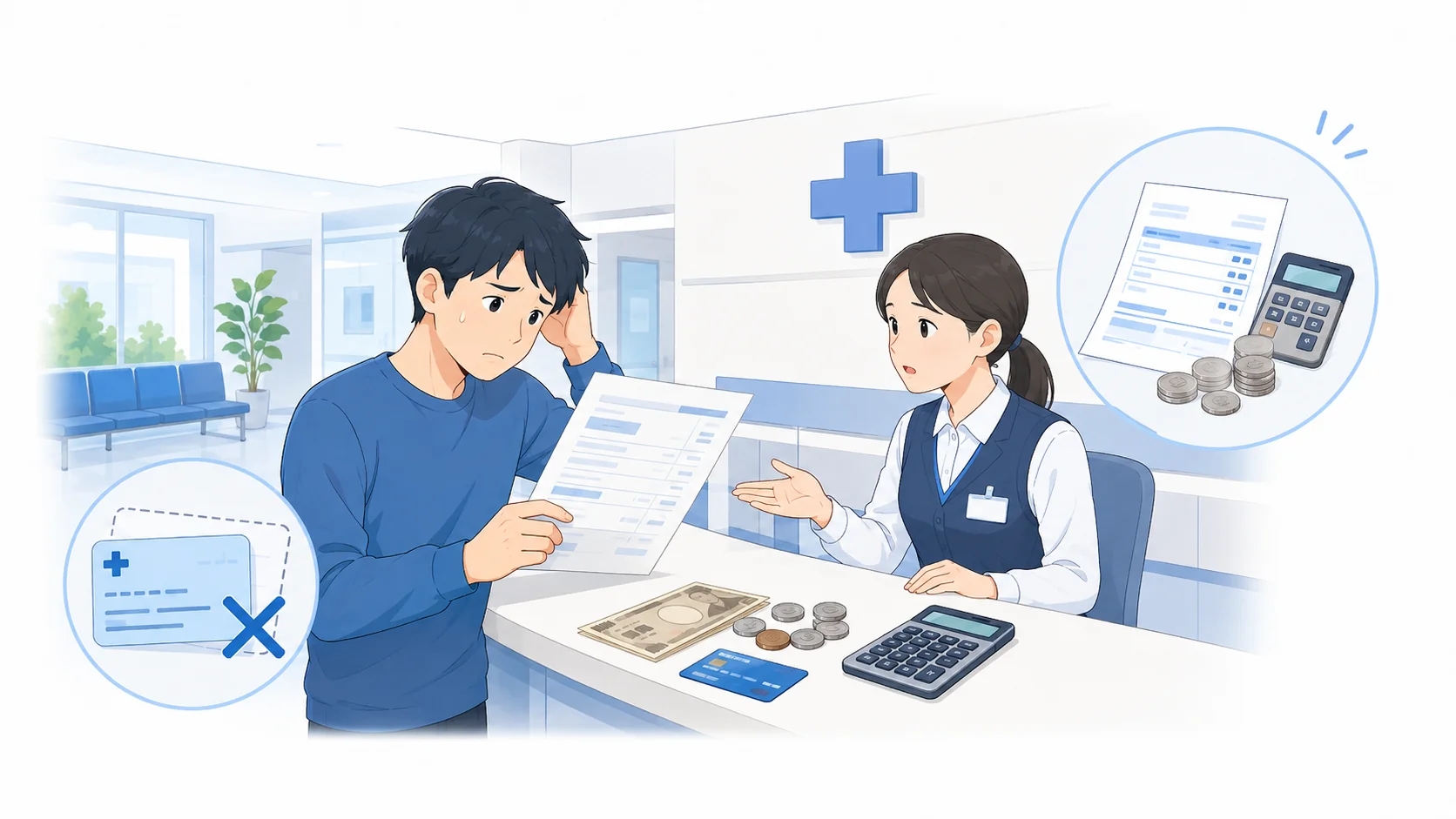 病院では全額負担になる