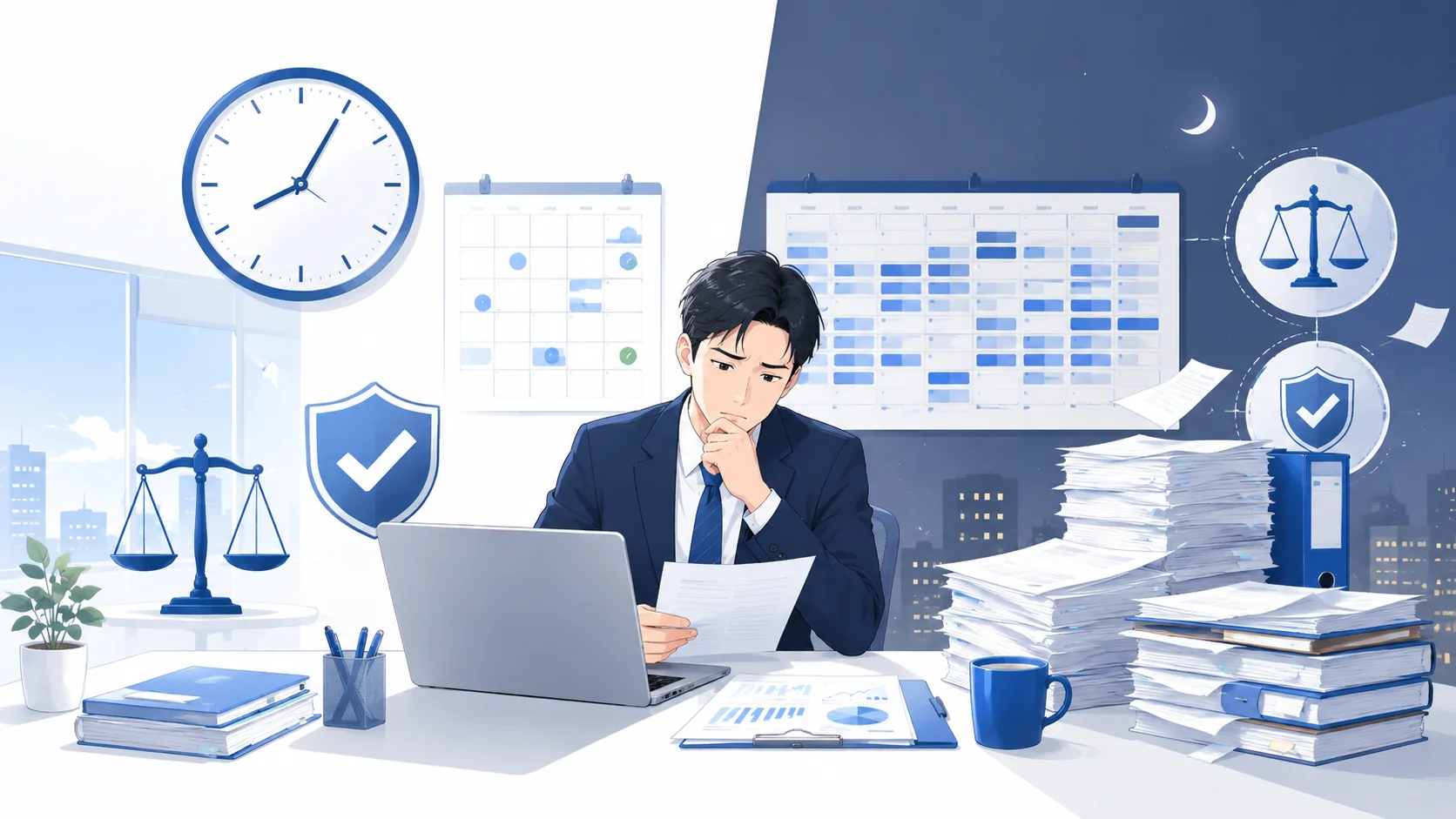 月200時間の労働時間は違法か