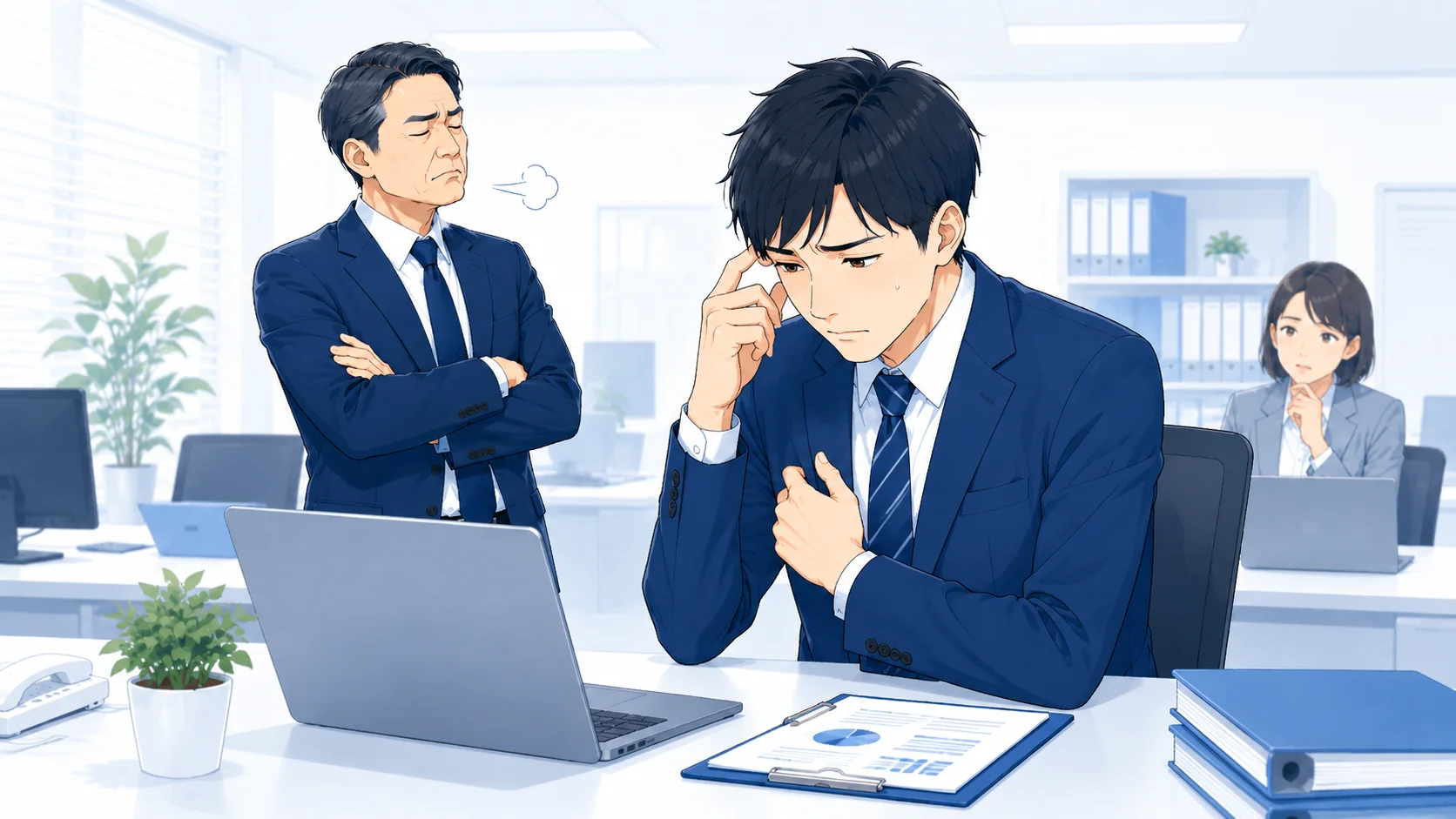 上司のため息で起こるストレス