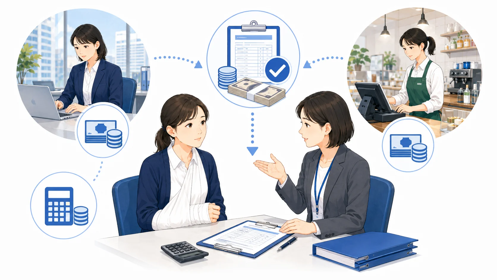 休業補償と賃金合算