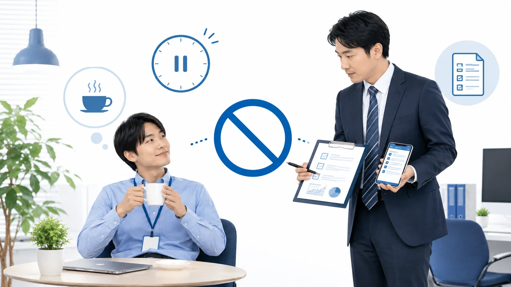 休憩中の業務指示はNG