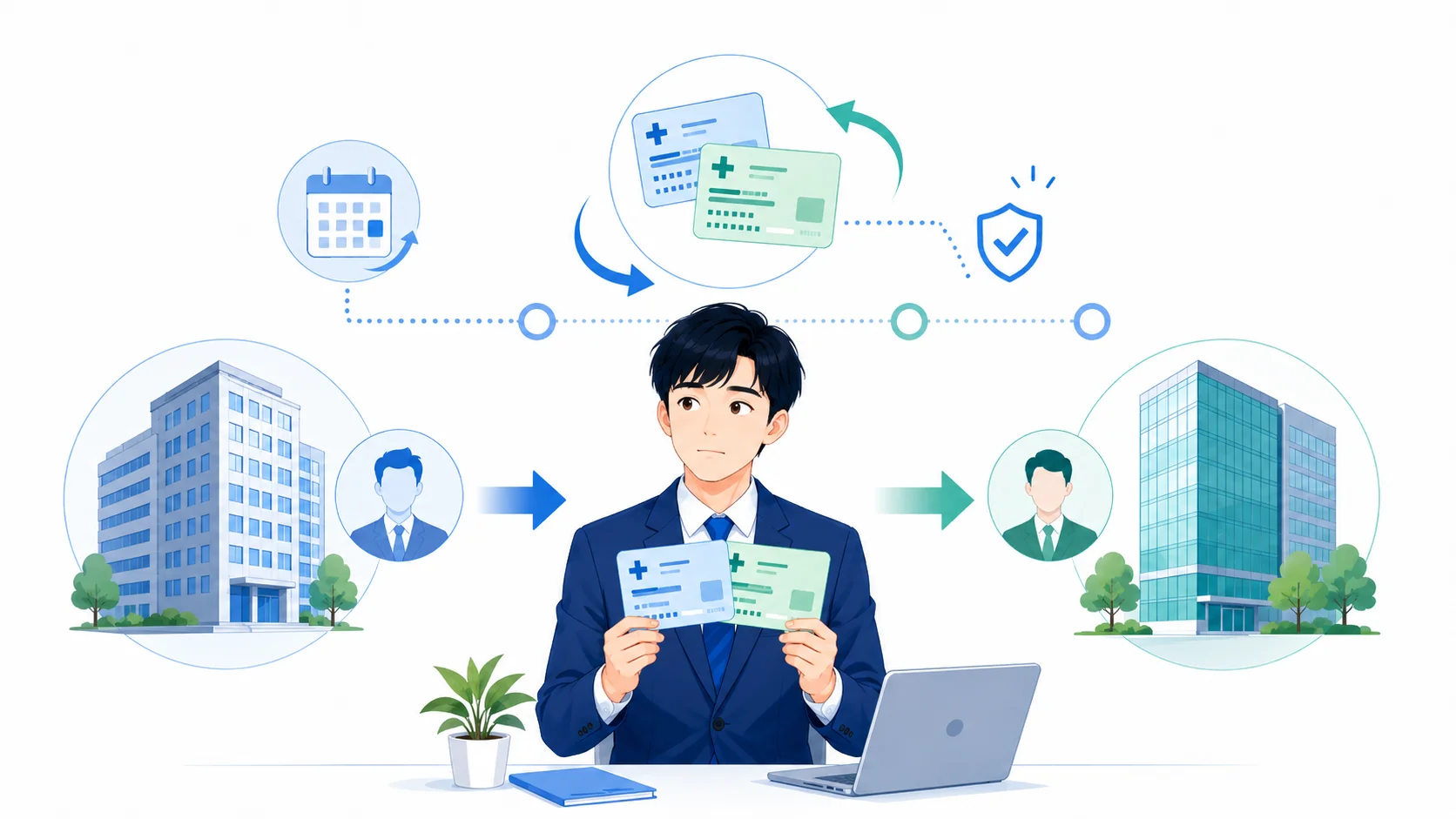 社会保険切替の重複