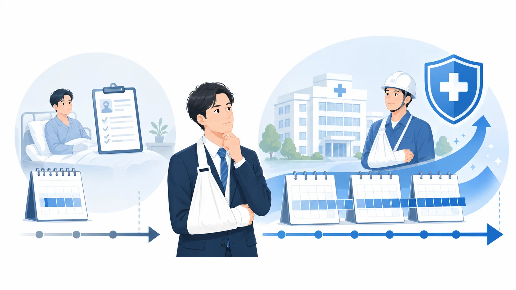 支給期間は労災が長い