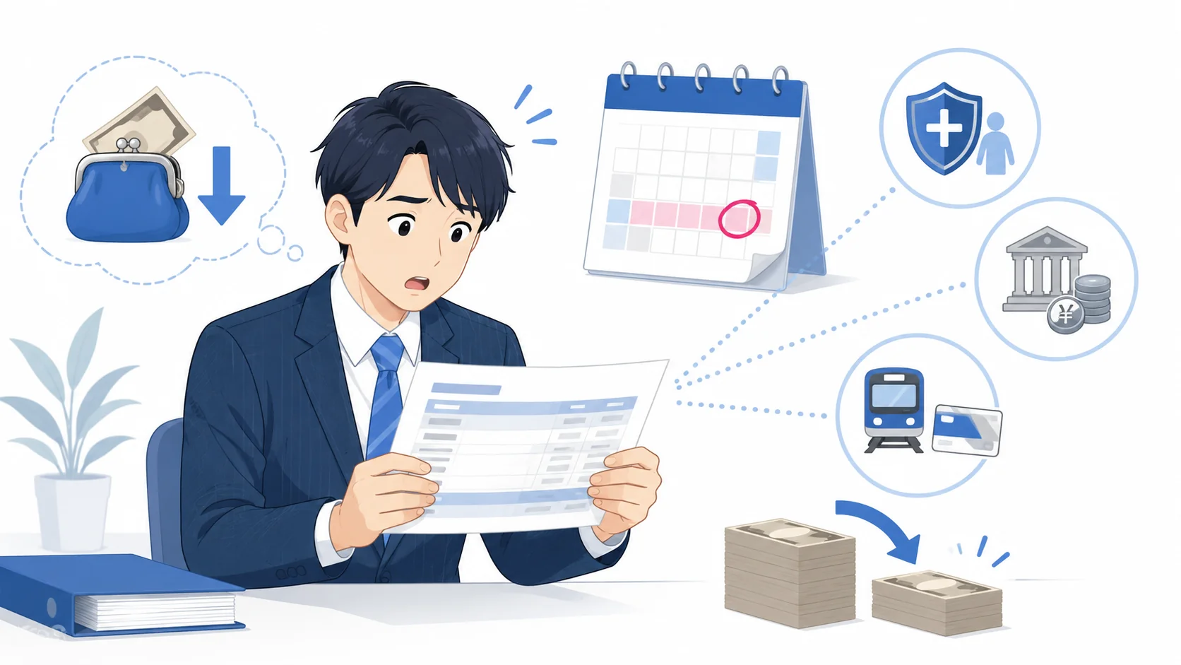 退職月の給料が少ない主な理由