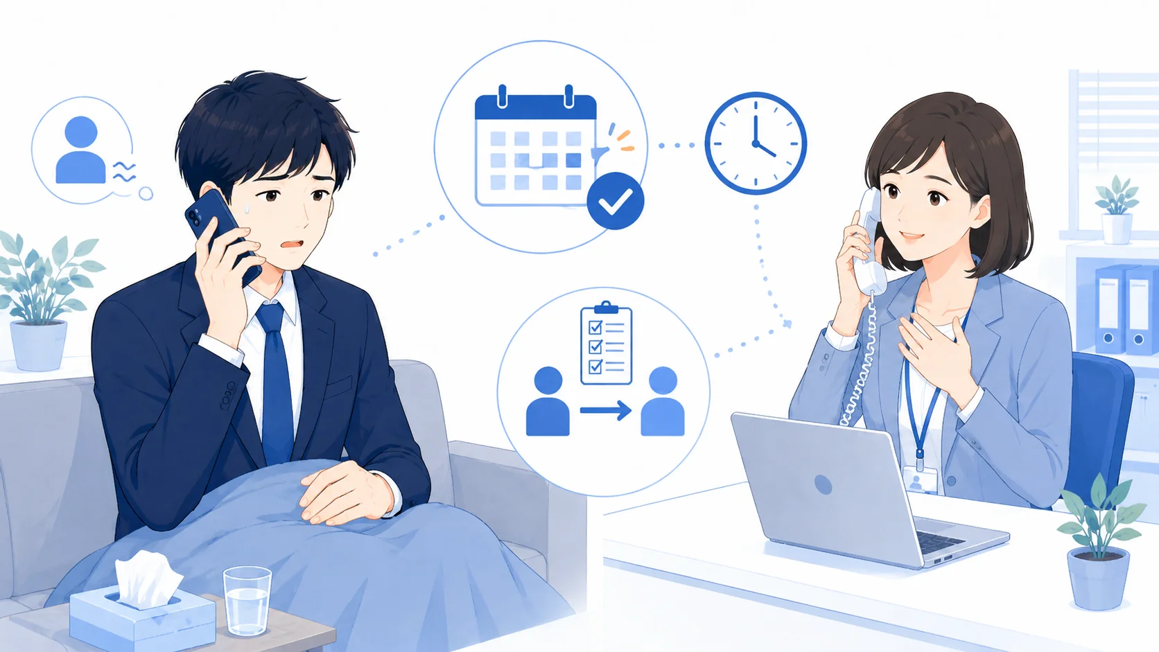 当日に有給を取る例文