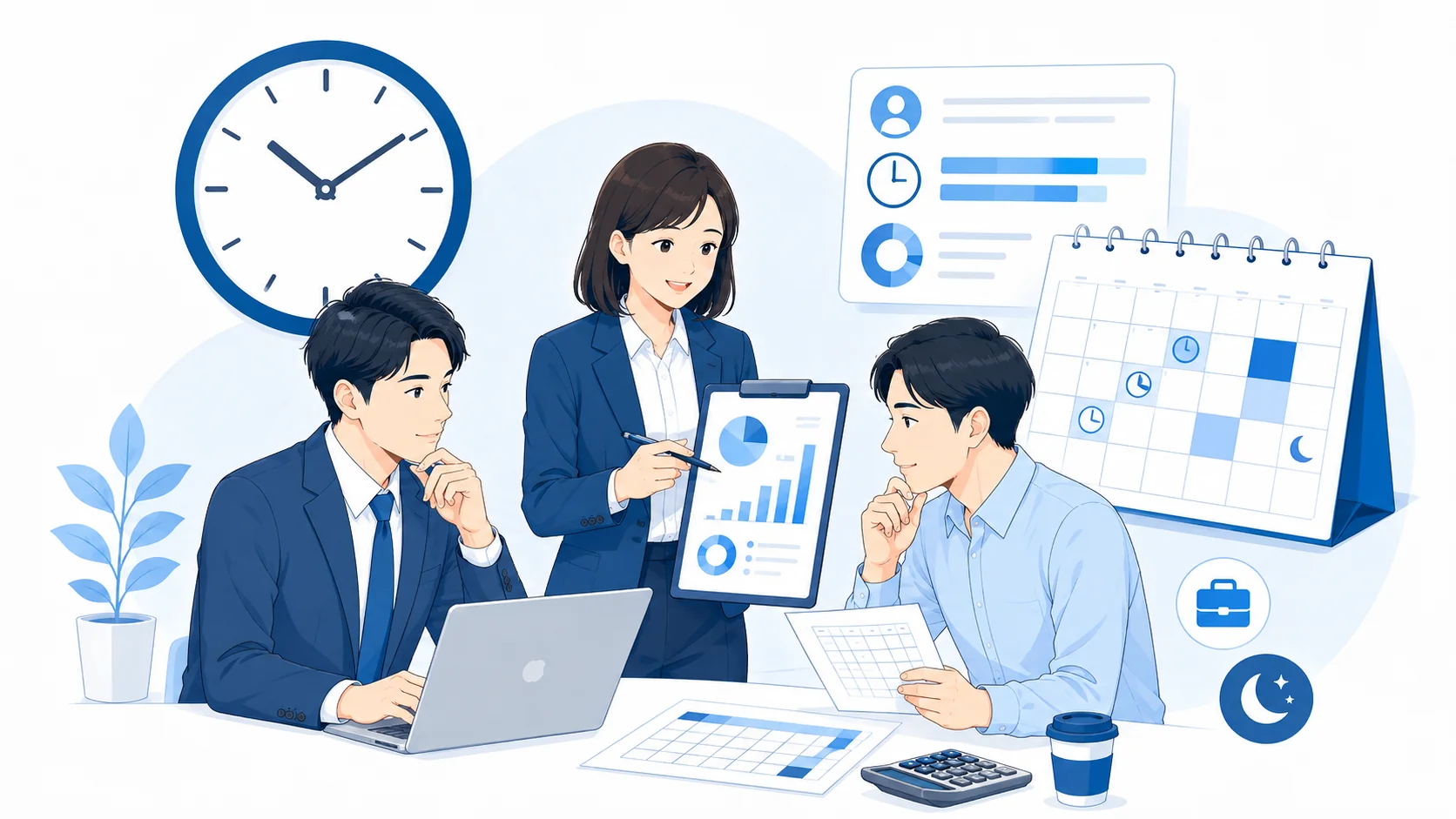 月平均の実労働時間