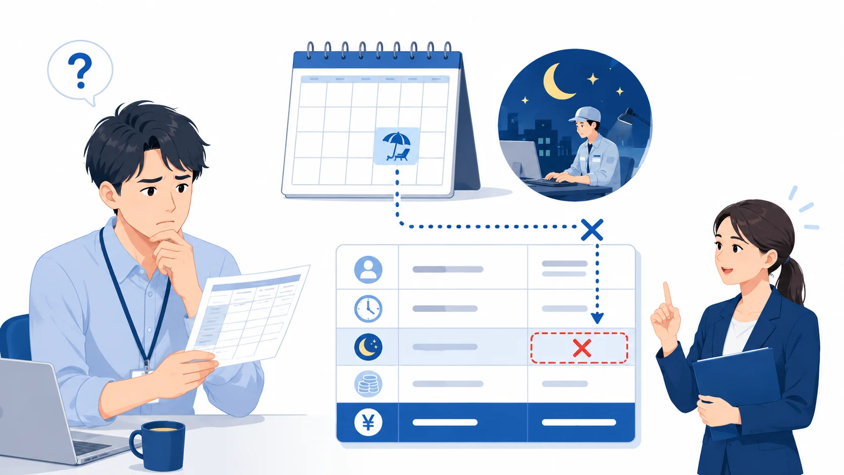有給で夜勤手当がつかない理由