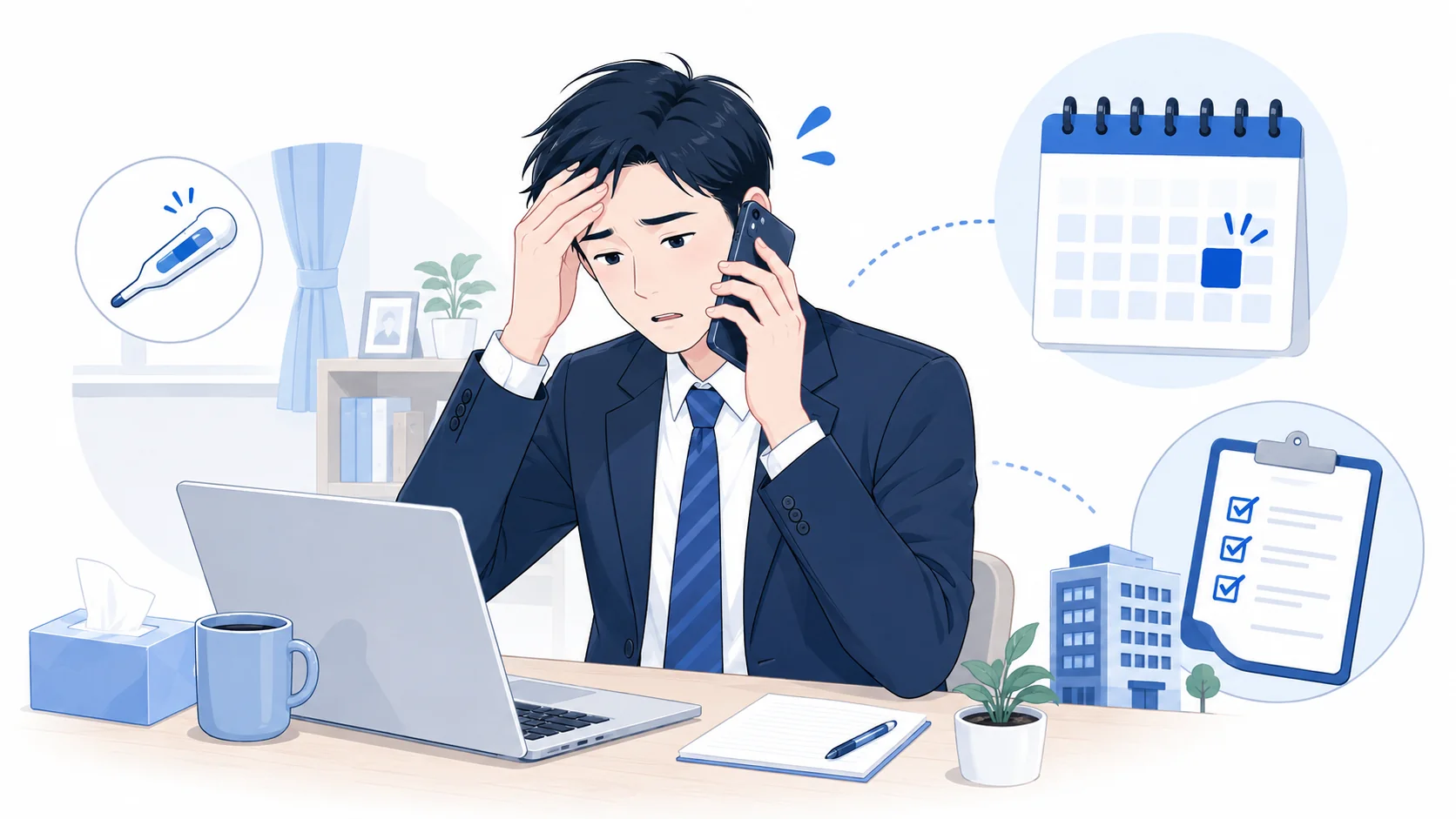 有給を当日体調不良で申請する基本