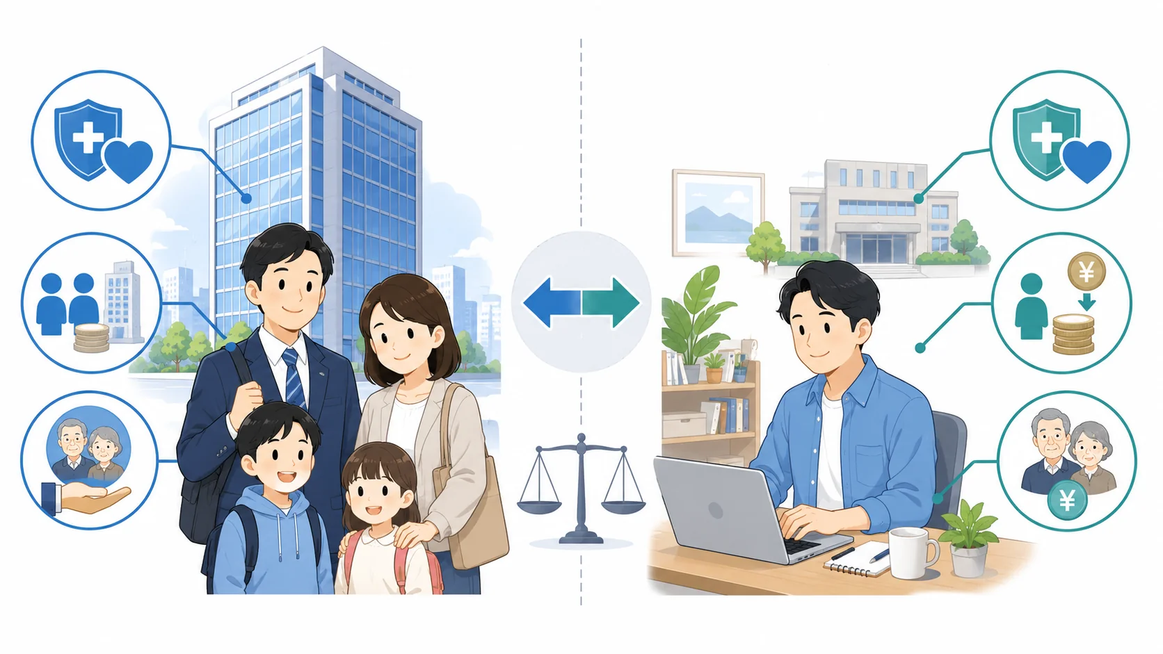 国民健康保険や国民年金との違い