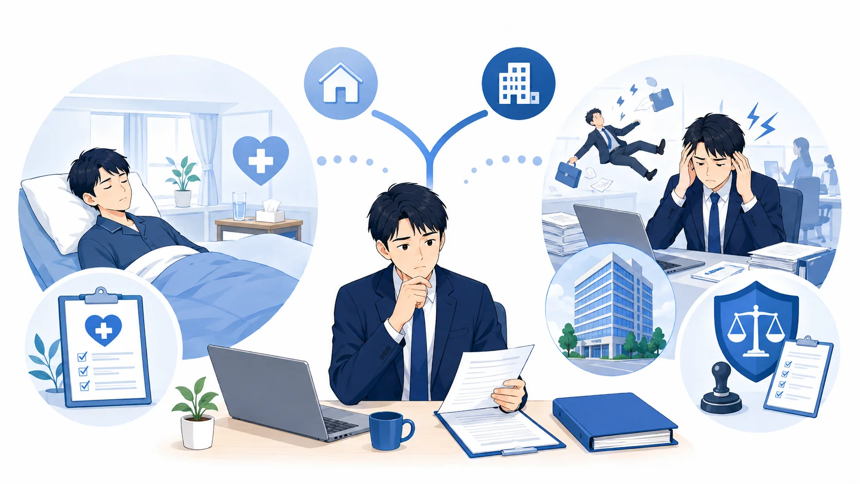 私傷病休職と労災の違い