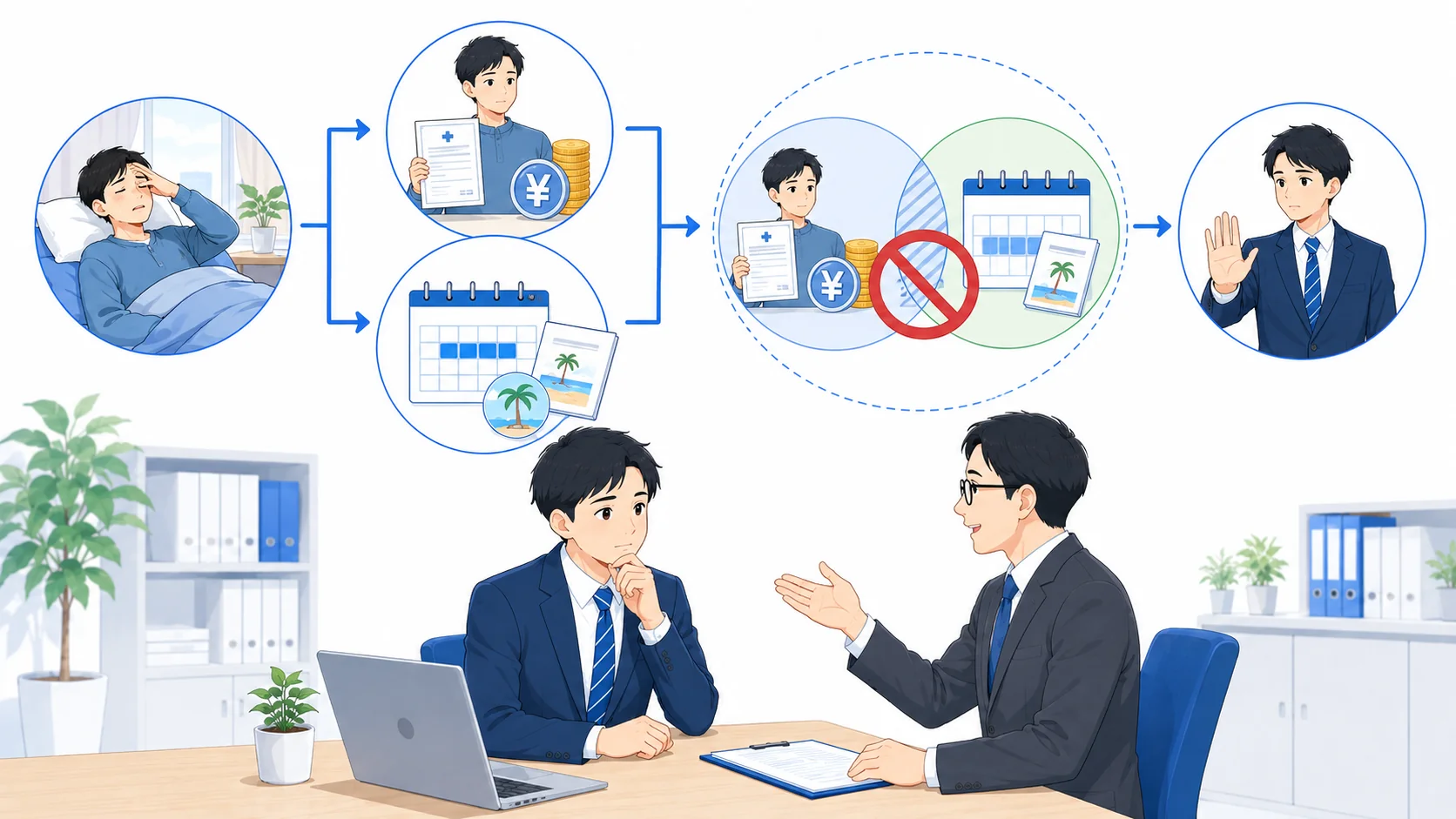 傷病手当金と有給は併用できるか