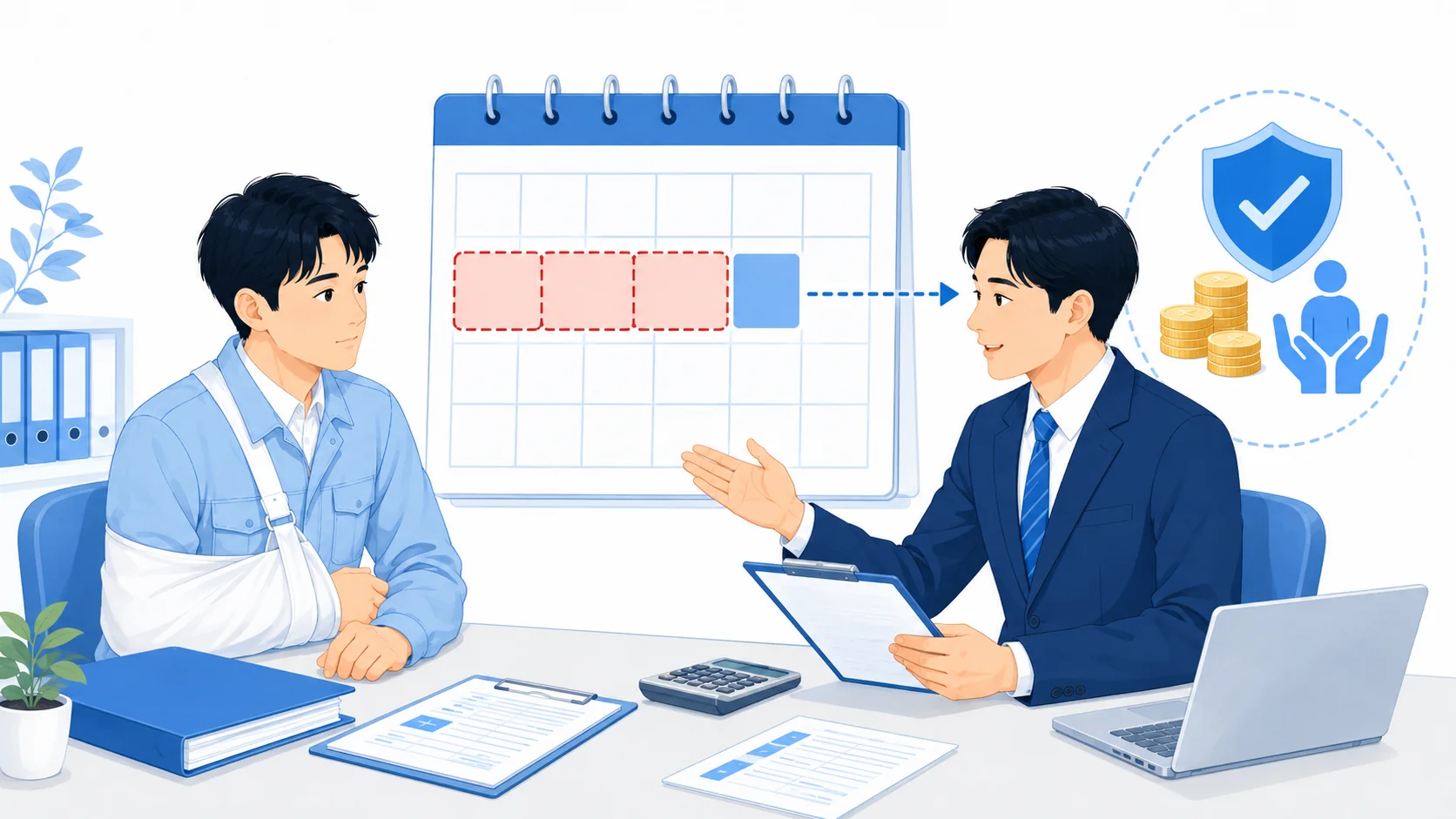待期期間3日間の取り扱い