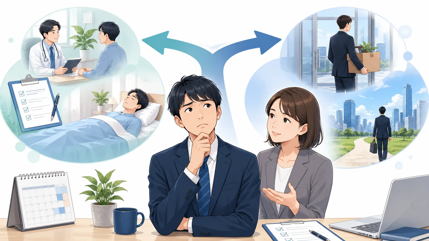 適応障害で休職か退職か迷う時
