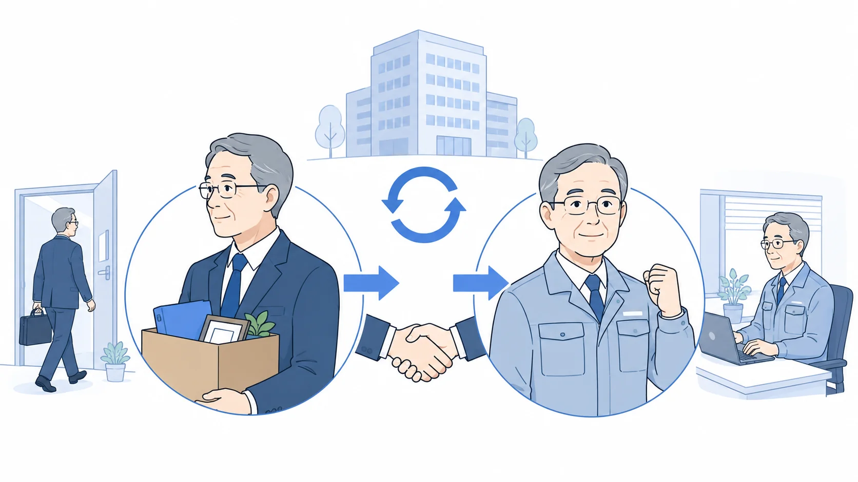 60歳以上の再雇用と同日得喪