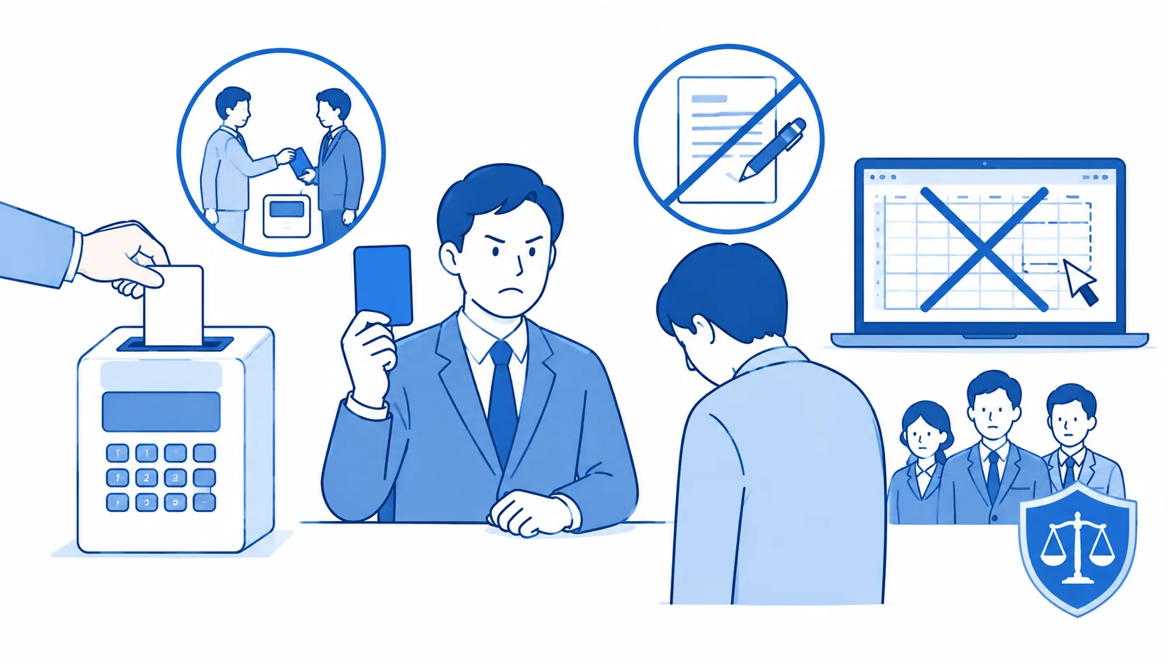 不正打刻や改ざんへの懲戒処分