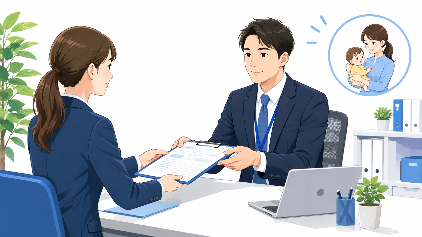 育児休業申出書は会社へ提出する