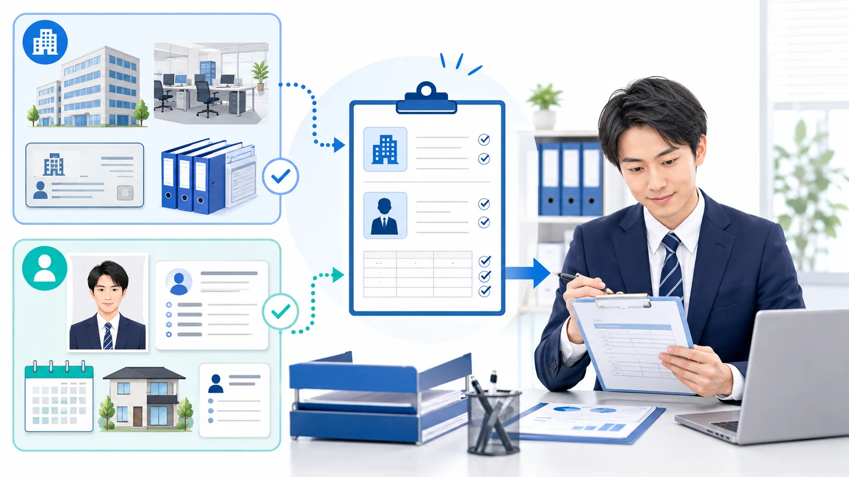 事業所情報と従業員情報の書き方