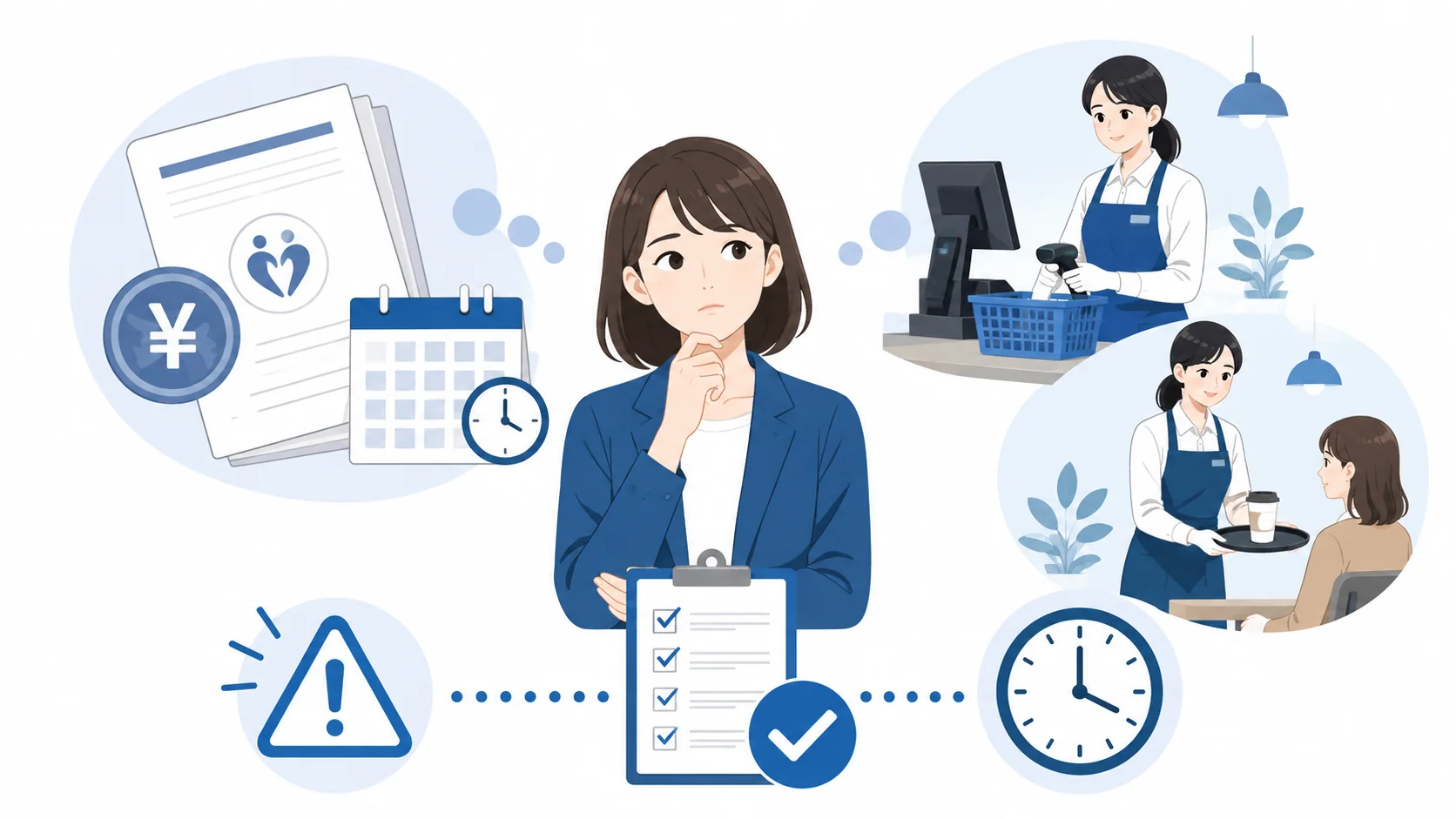 受給中にパートで働く場合の注意点
