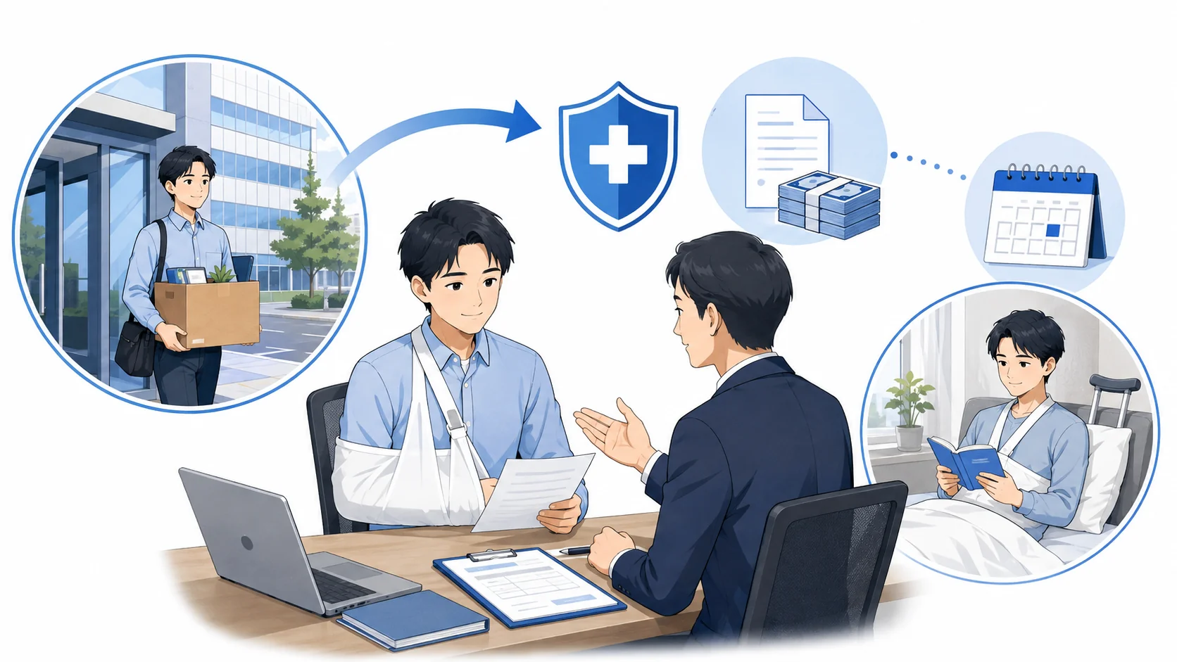 休業補償は退職後も受給できる