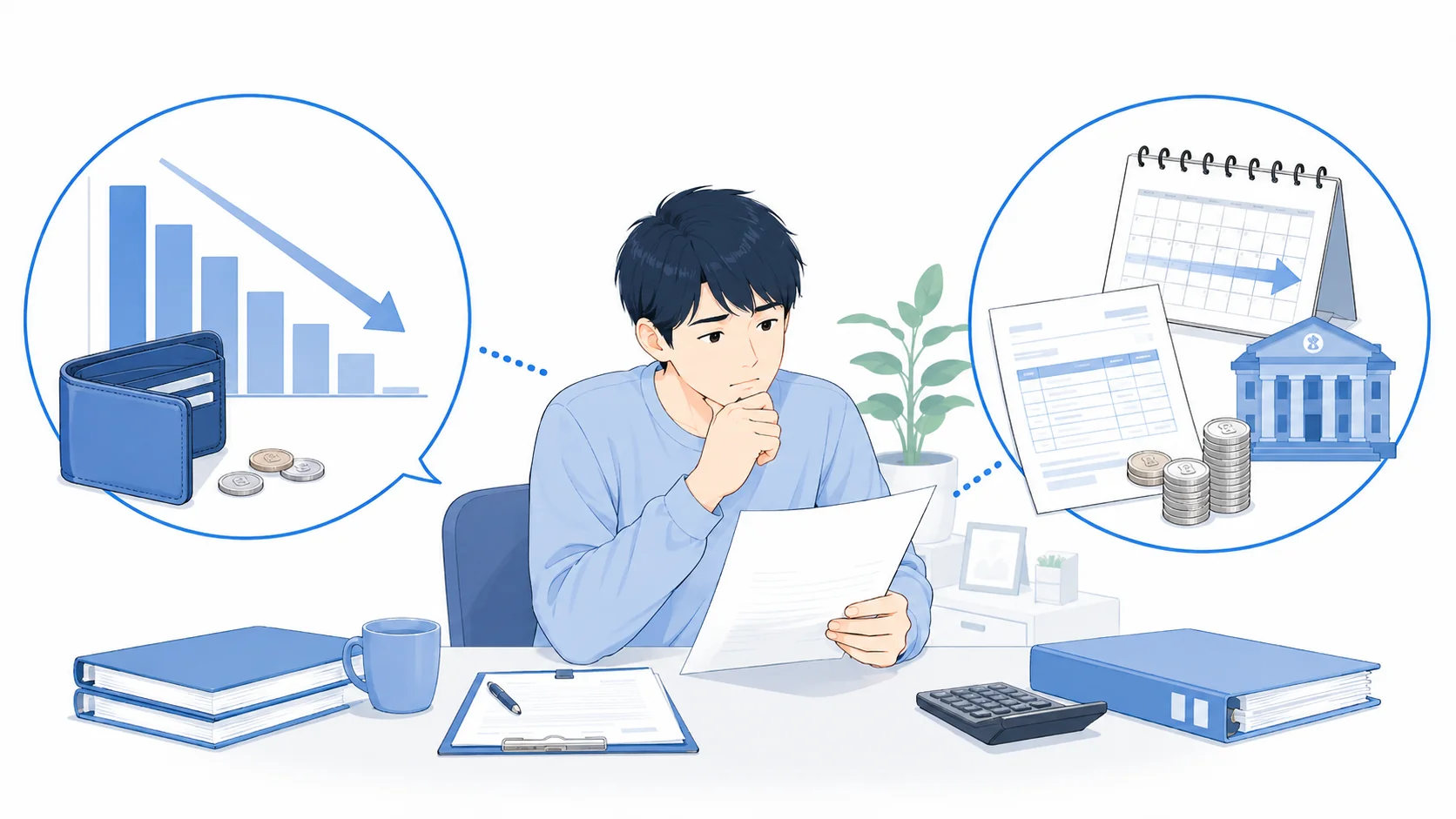 休職で収入が減っても課税は続く