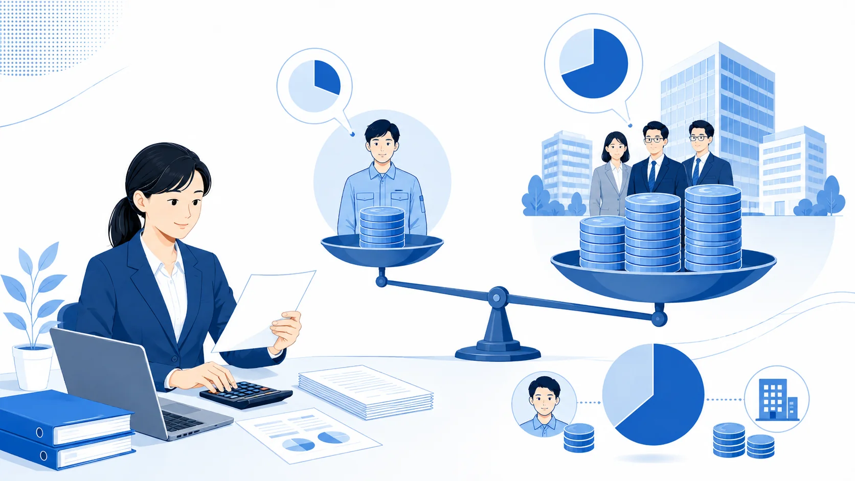 労働者負担と会社負担の内訳