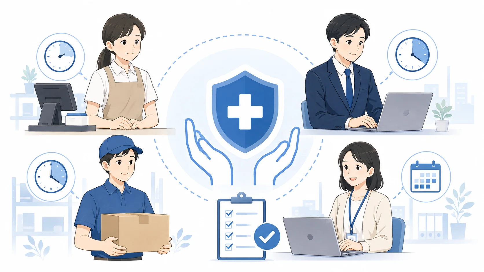 労災保険に勤務時間の条件はない