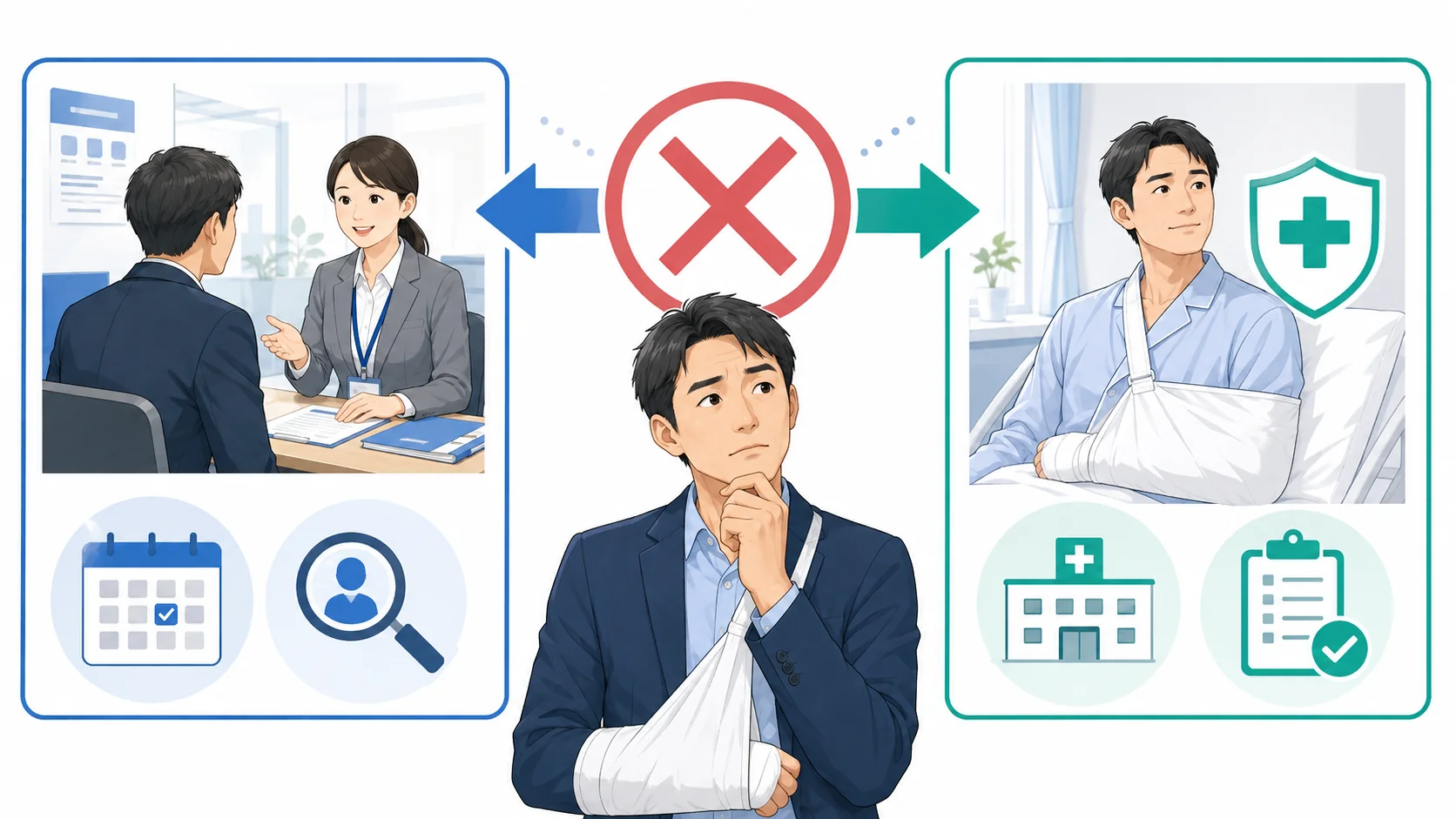失業保険と休業補償は同時受給できない