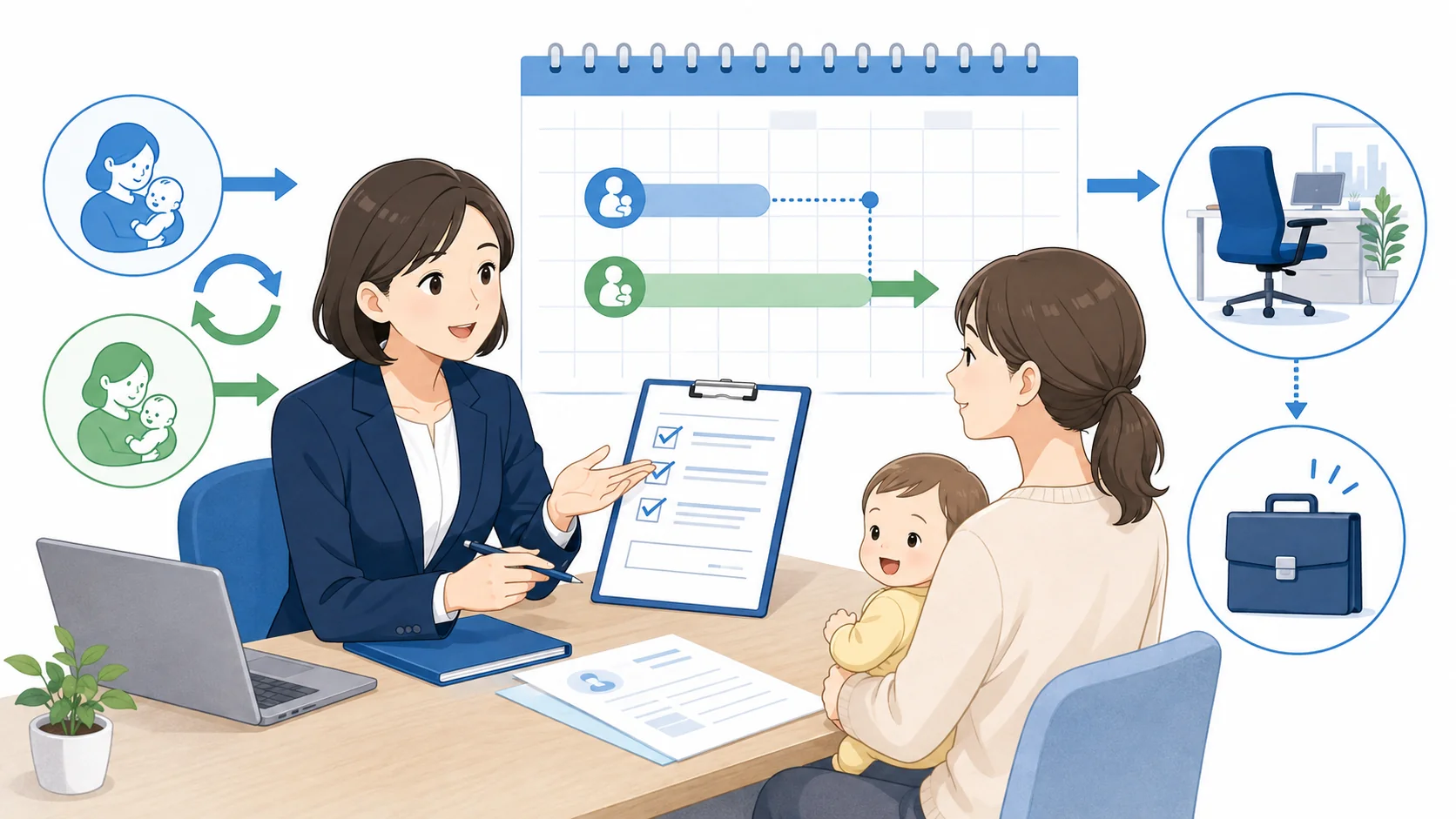 早期復職や育休延長時の手続き