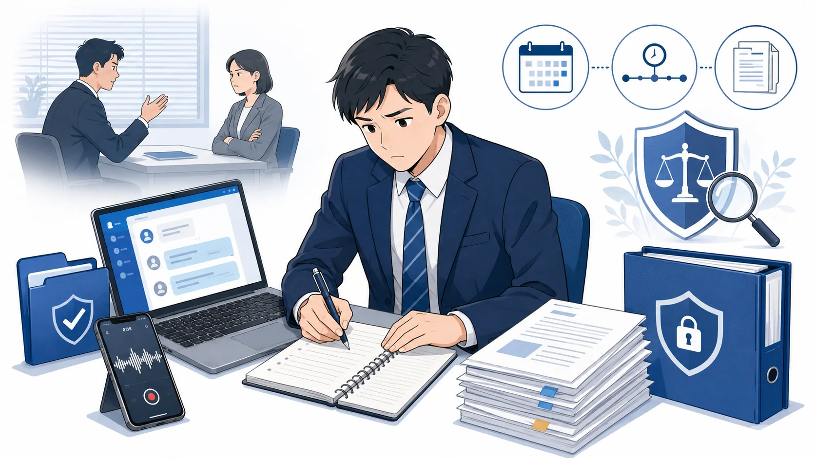 退職強要に備えて証拠を残す