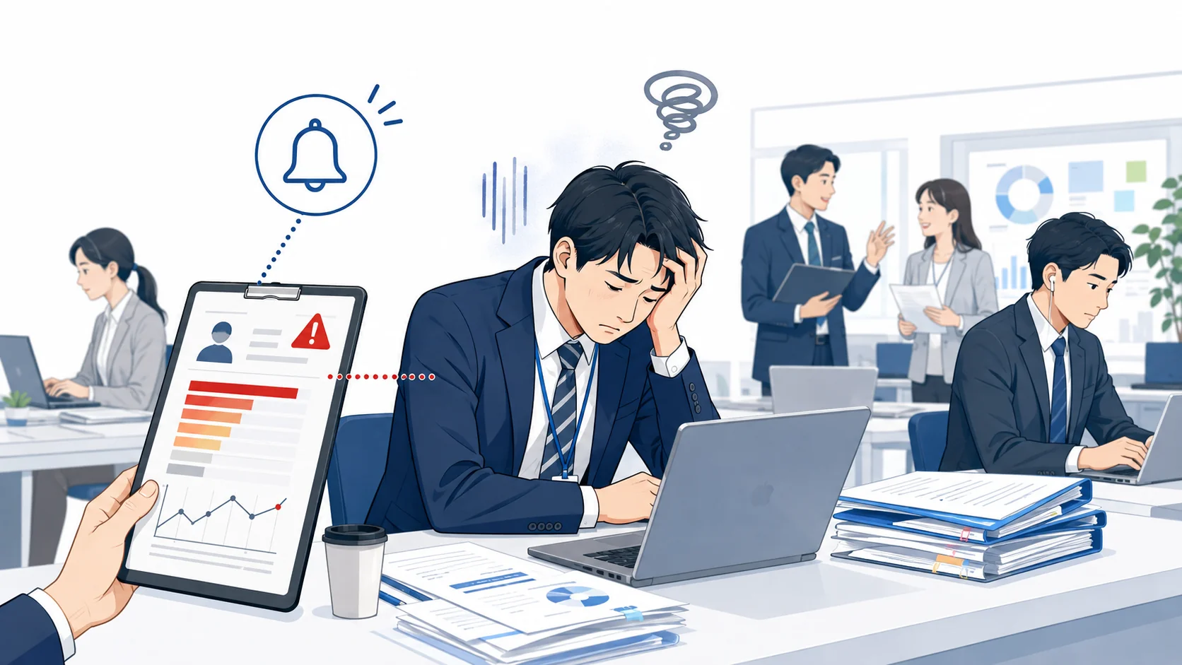 高ストレスでも放置される実態