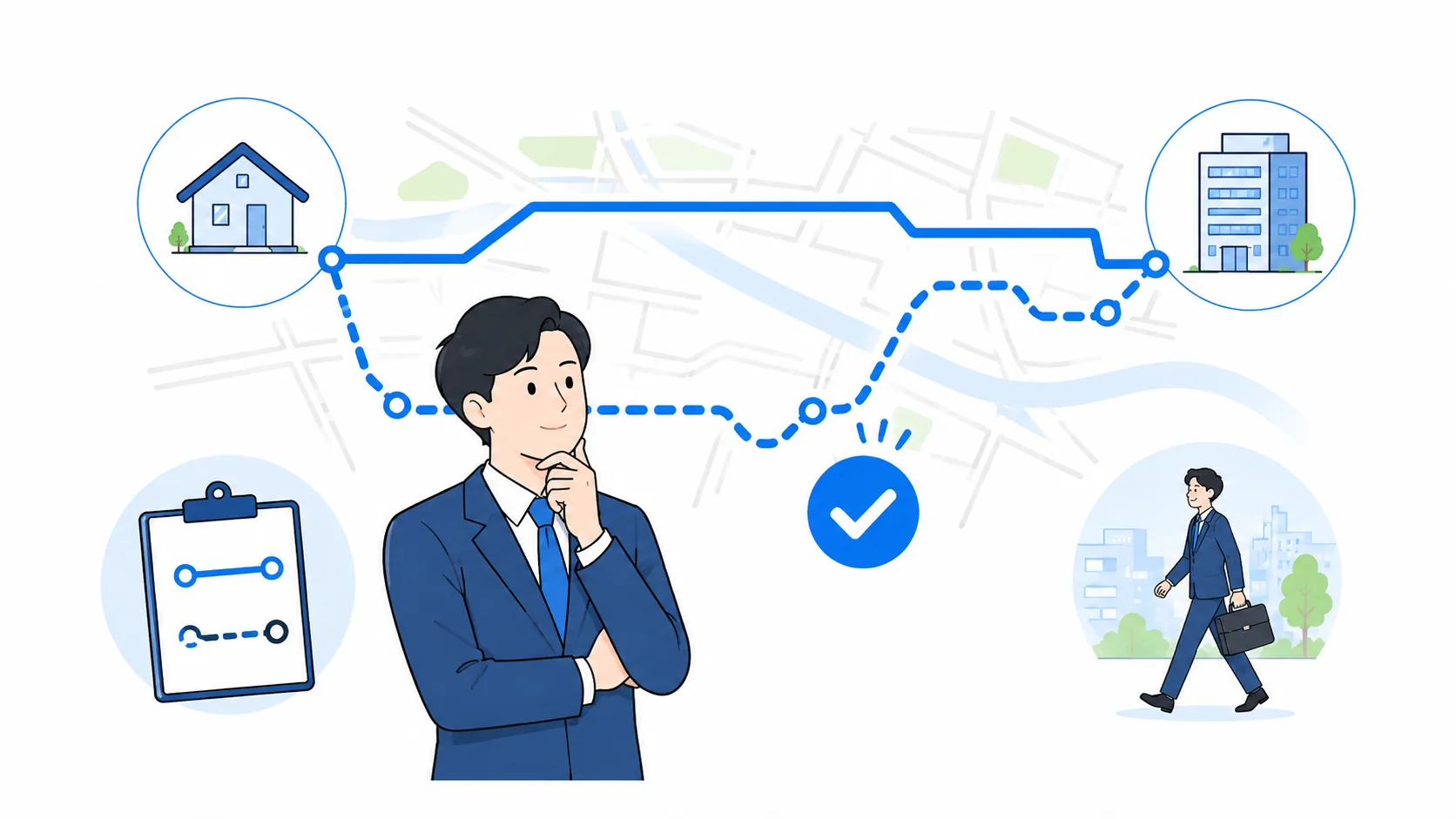 届出と違う経路でも通勤災害になる?