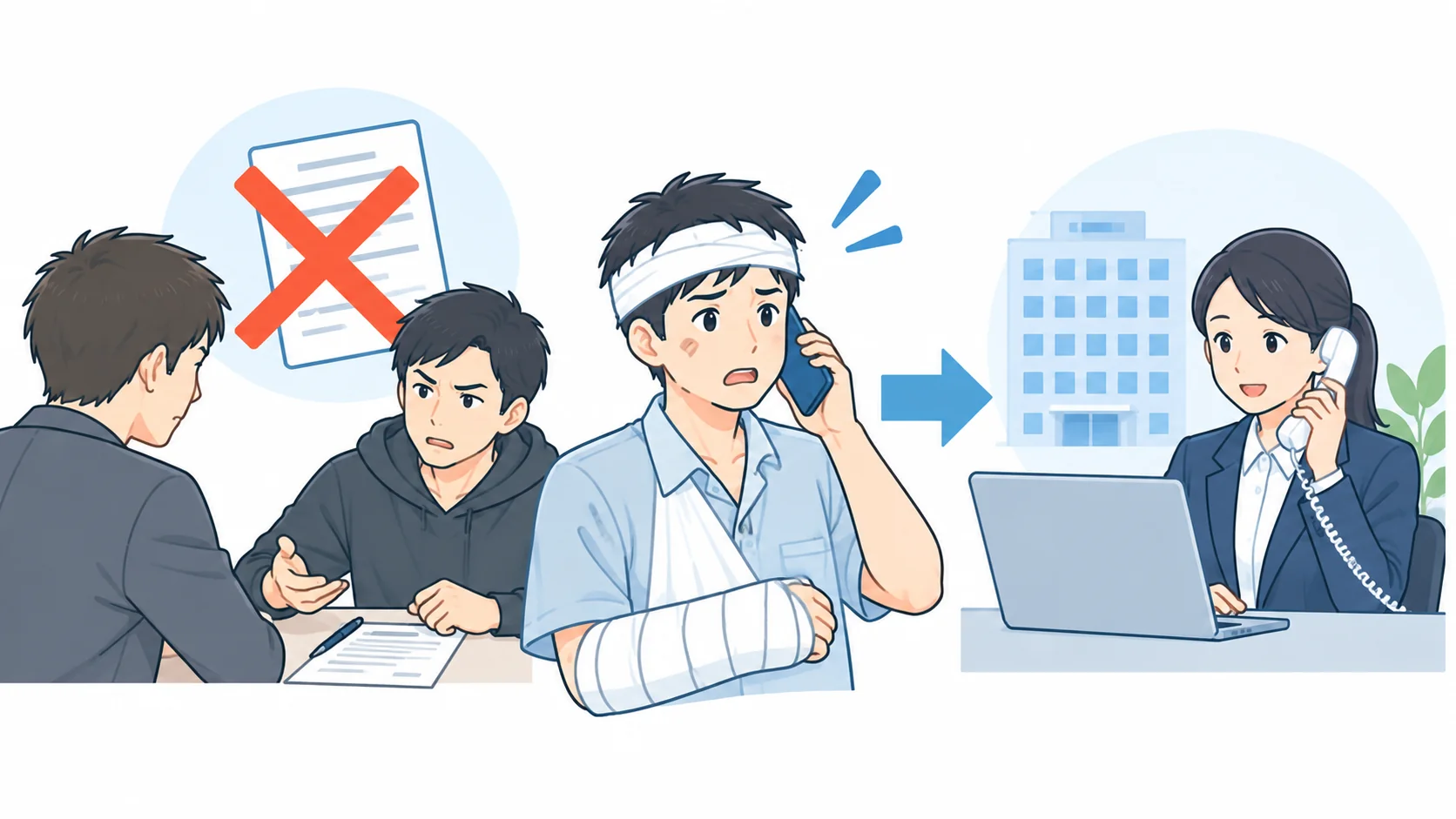 示談する前に保険者へ連絡する