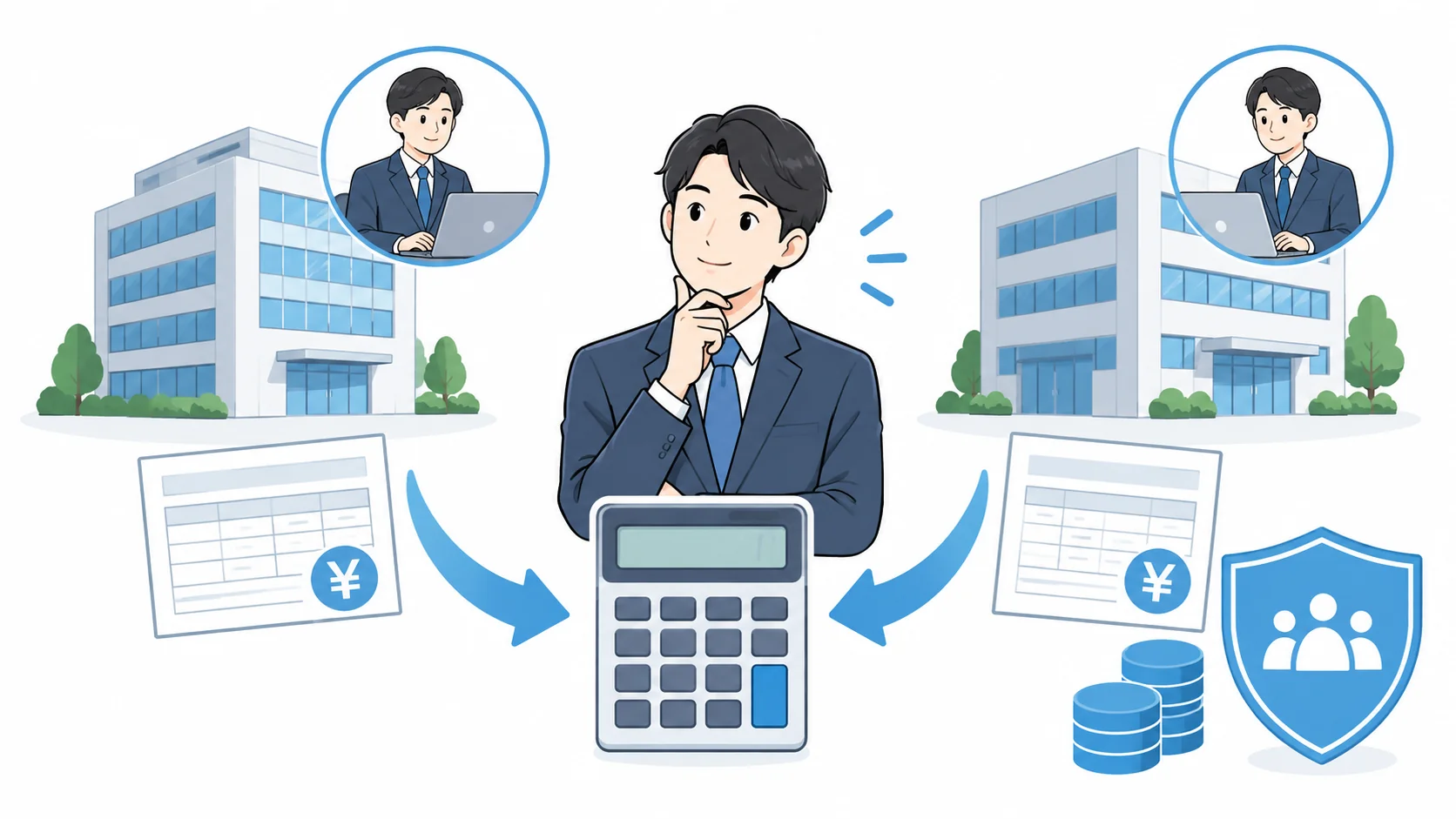 二以上事業所勤務の保険料計算方法|合算・按分を実例解説