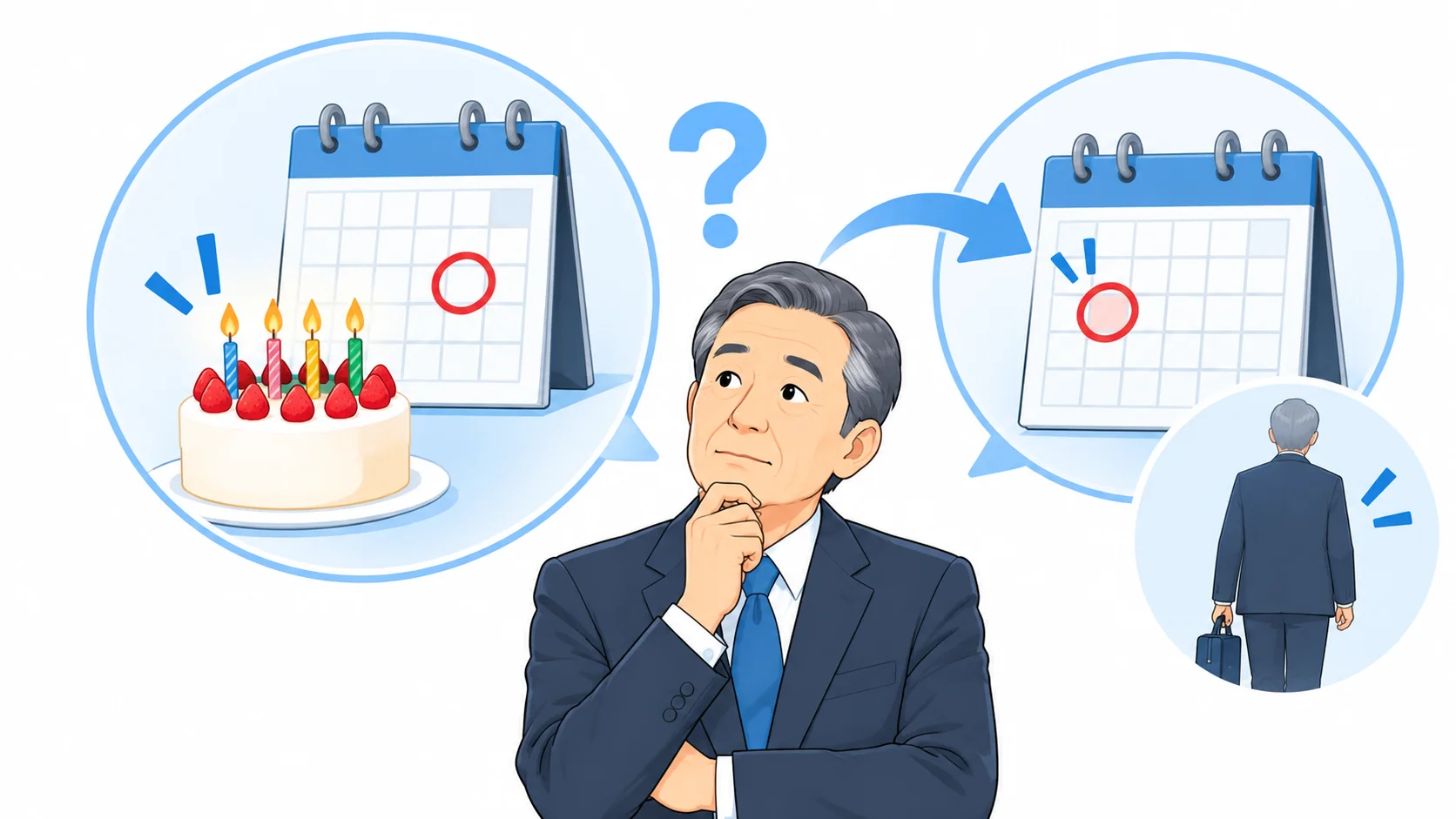 定年退職日は誕生日の前日？