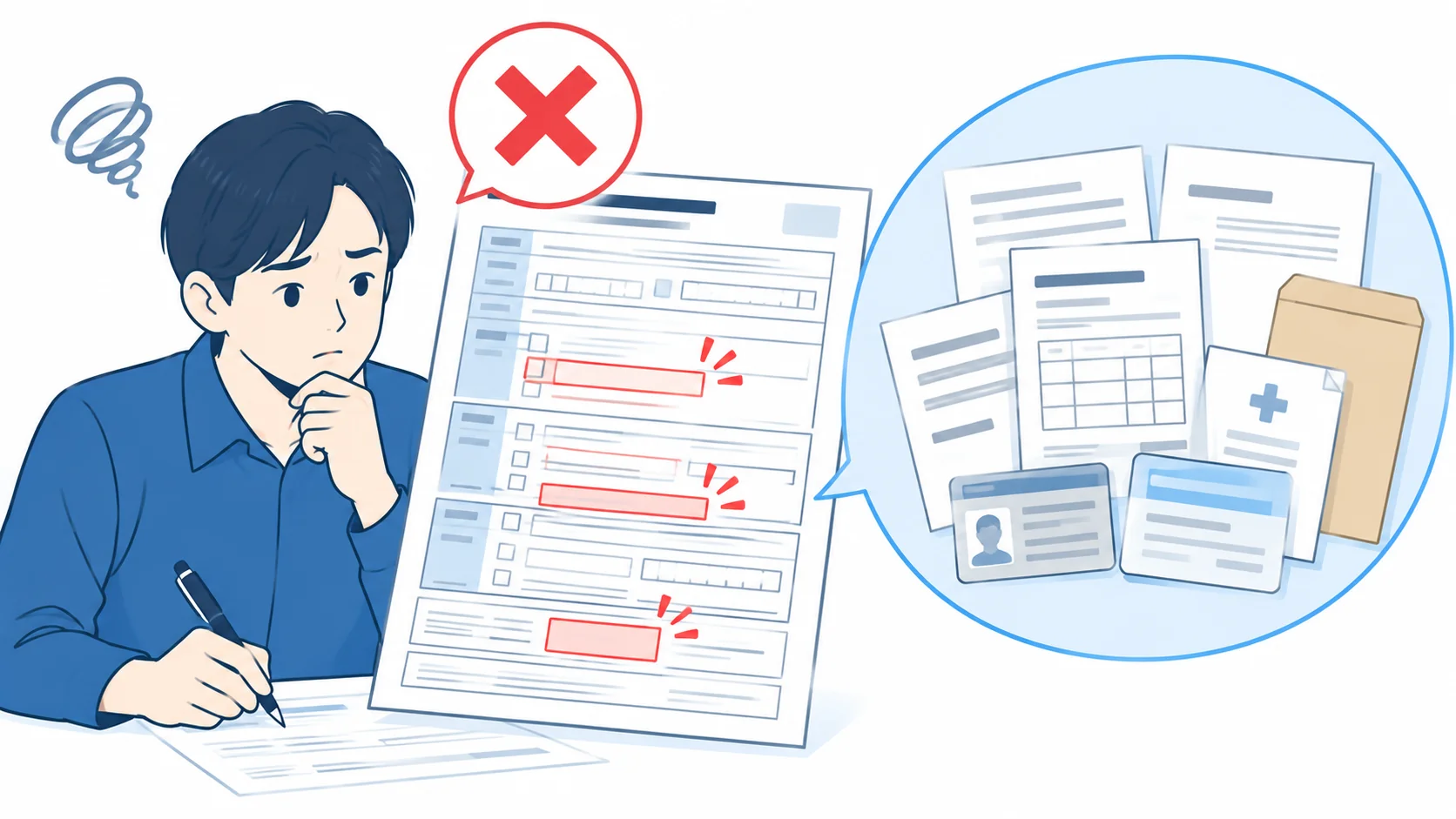 よくある記入ミスと必要な添付書類
