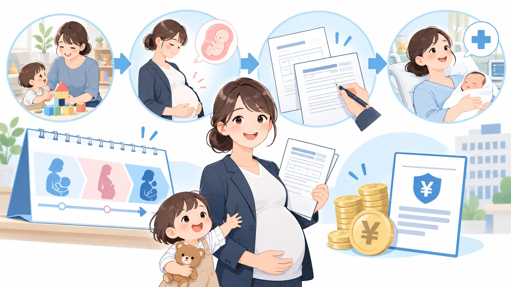 育休中に妊娠したら？二人目の産休・給付金・手続きを解説